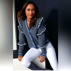 NWT Etcetera Chiffonner Gray Sweater